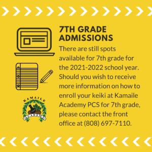 7th Grade Admissions